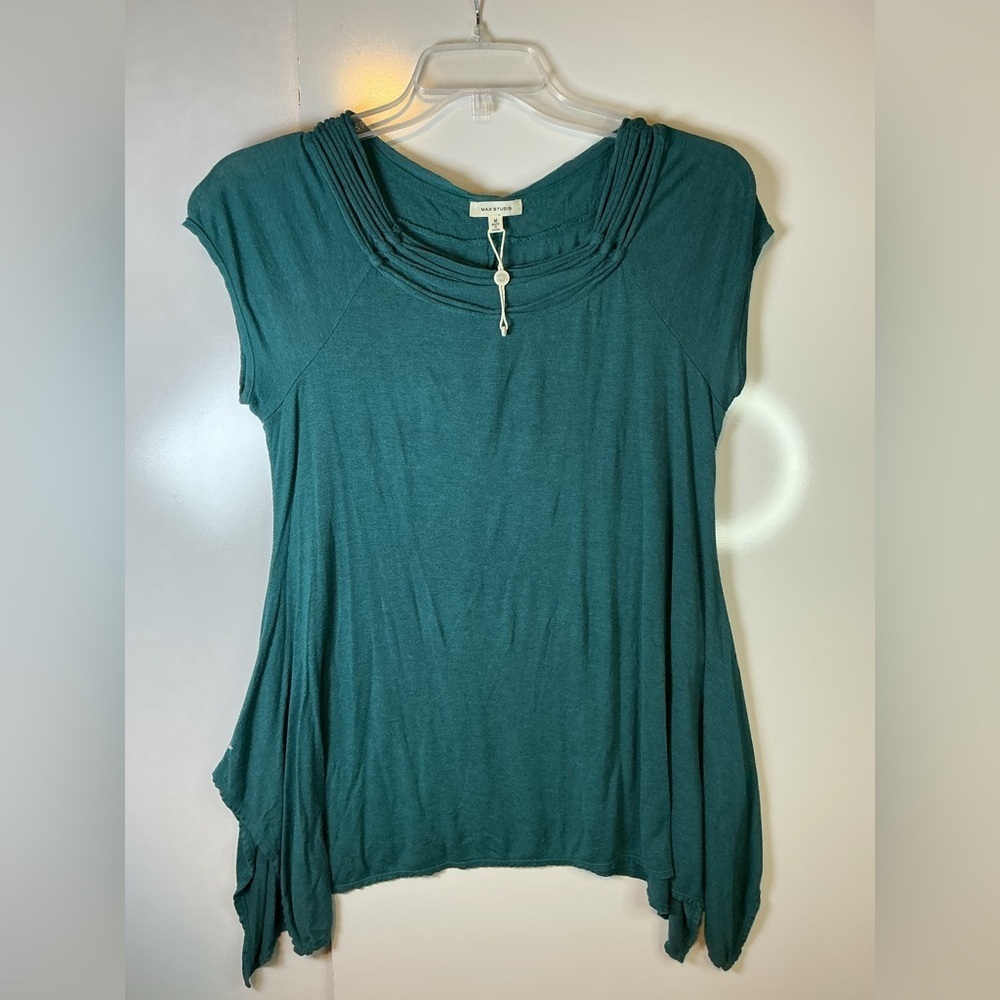 Max Studio Emerald Short Sleeve Top A0276